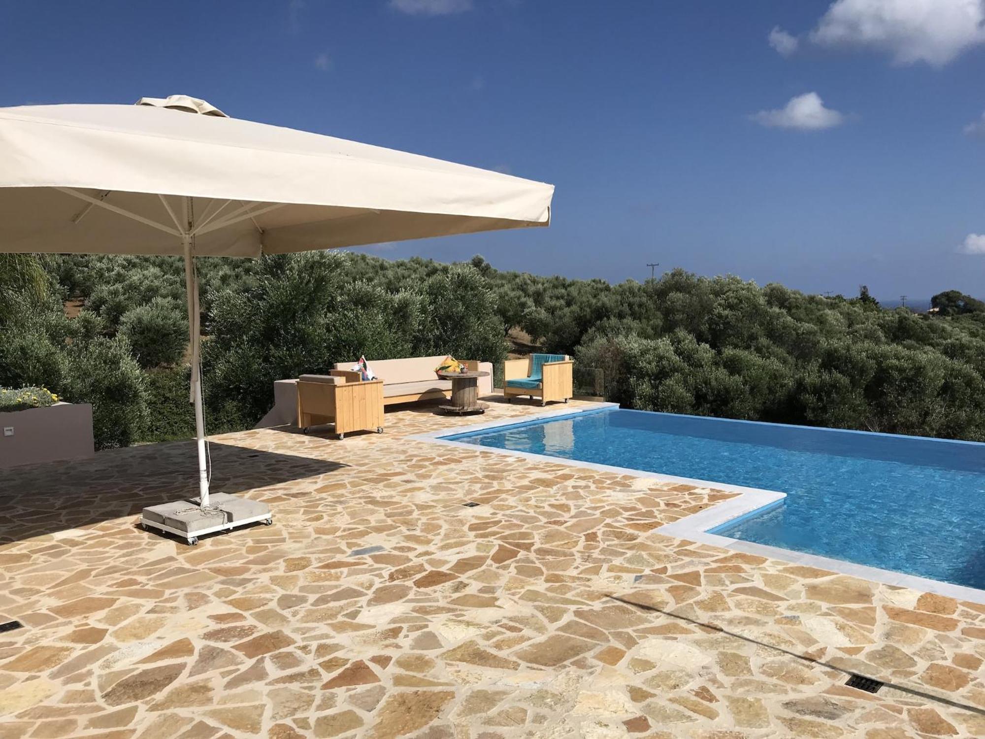 Luxurious Villa In Peloponnese With Swimming Pool Kamária Eksteriør bilde