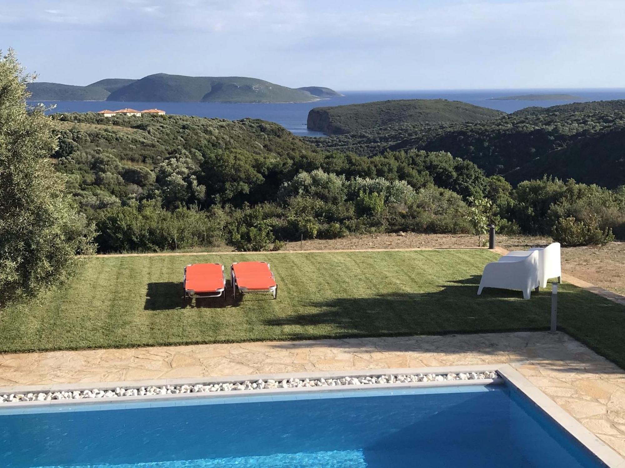 Luxurious Villa In Peloponnese With Swimming Pool Kamária Eksteriør bilde