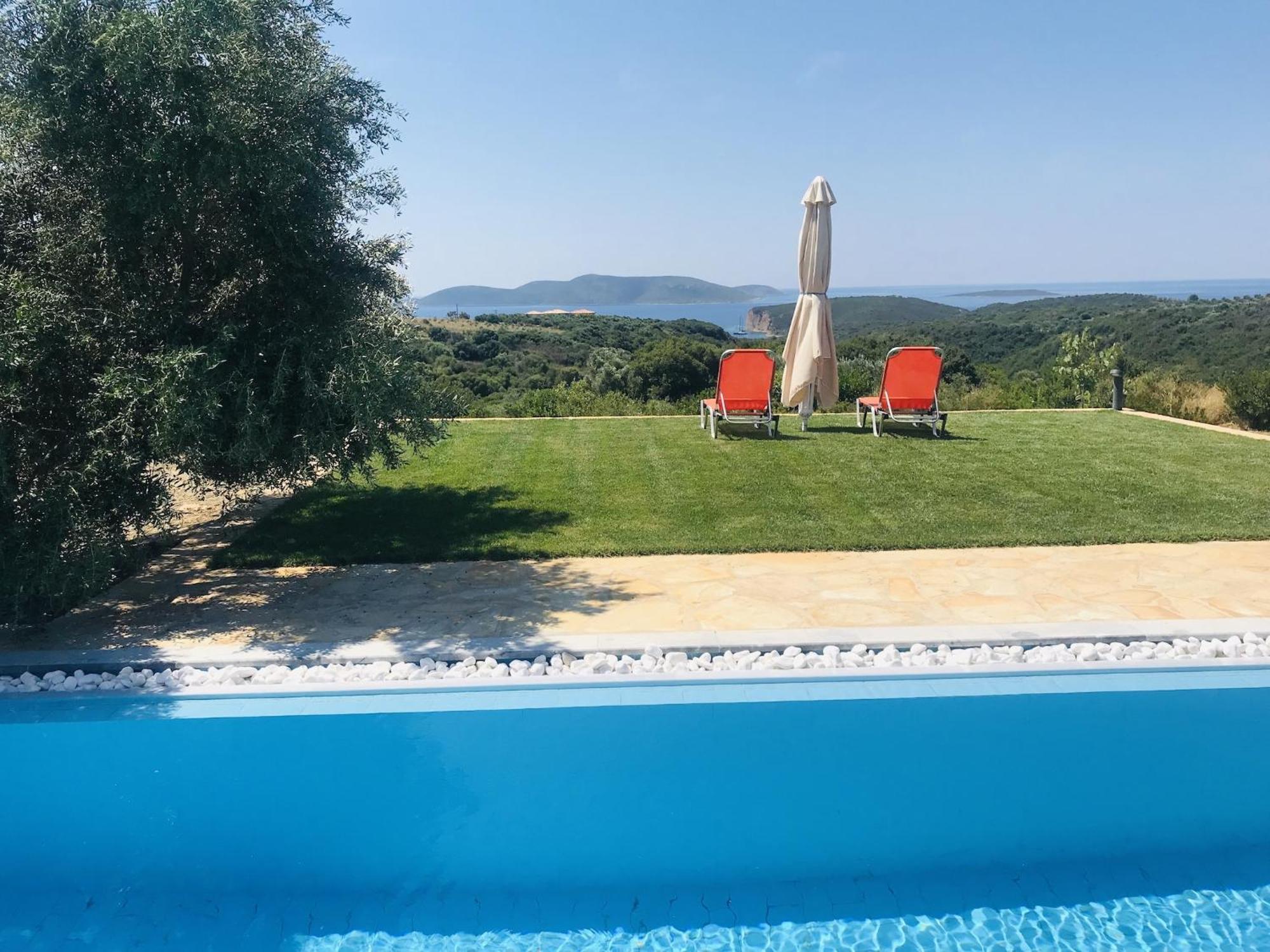 Luxurious Villa In Peloponnese With Swimming Pool Kamária Eksteriør bilde